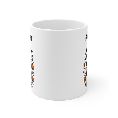 Tasse Personnalisable Fantôme Sorcier Halloween – Mug Prénom Citrouilles Mignon 325ml – Cadeau Original Café