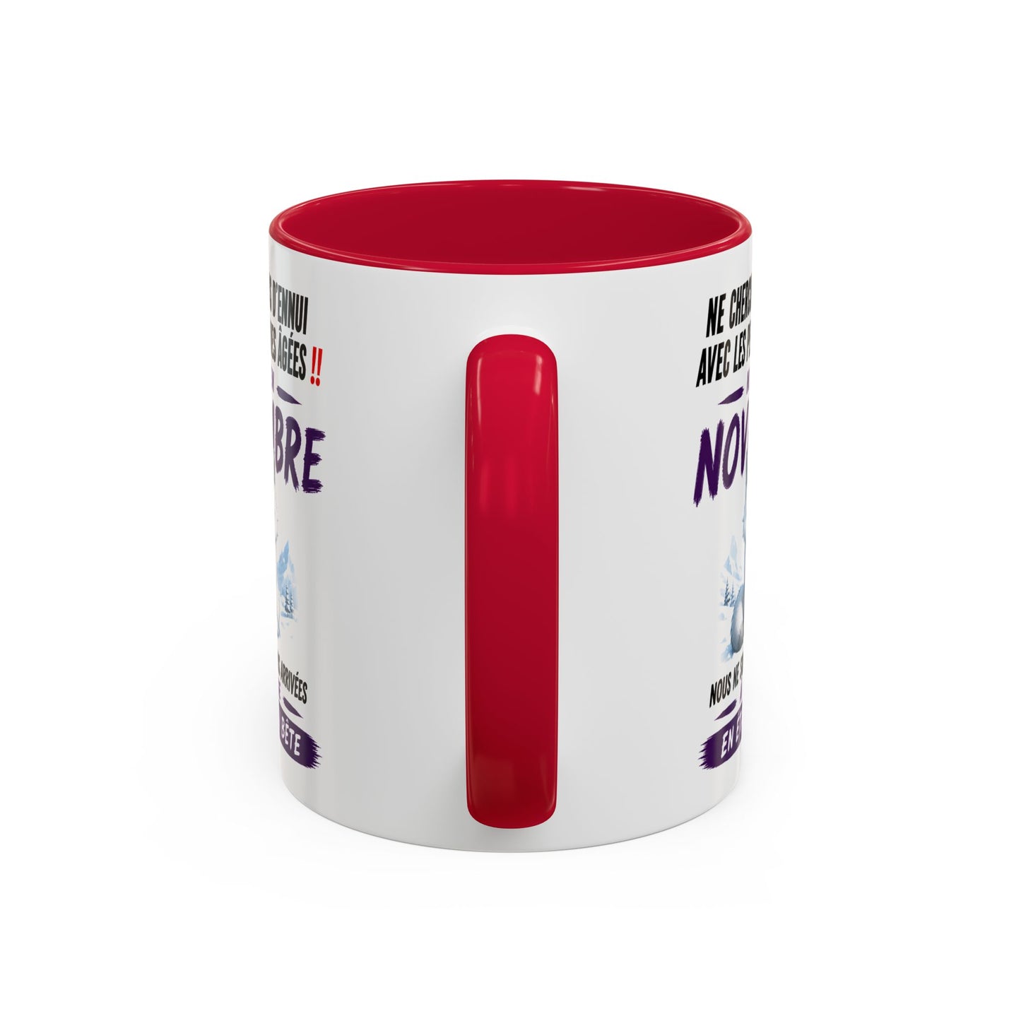 Tasse Humour Personnes Nées en Novembre – Mug Renard Arctique Drôle Senior Retraité – Cadeau Anniversaire Homme Femme 325ml