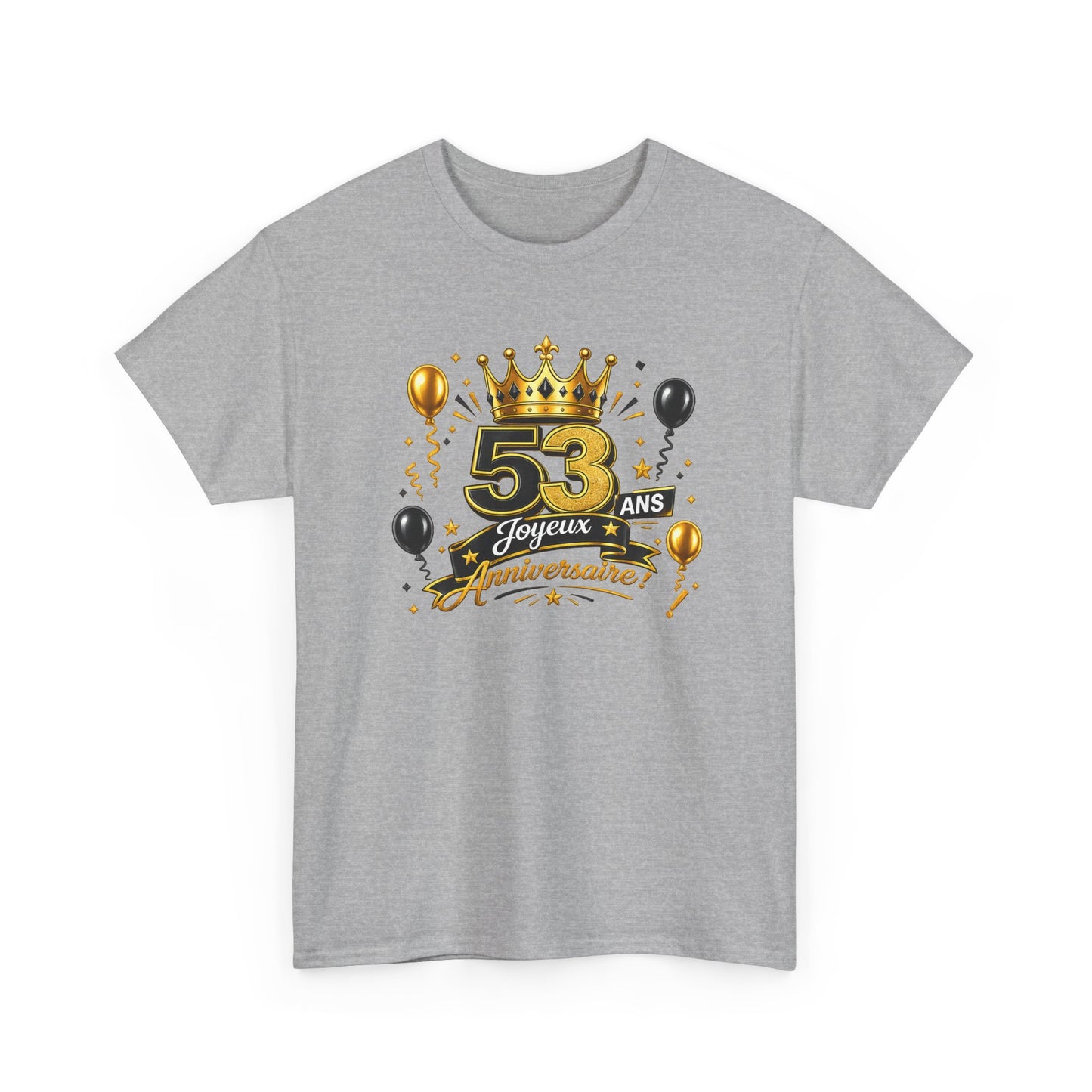 Tee Shirt Anniversaire 53 Ans Homme et Femme – Joyeux Anniversaire – Cadeau 53 Ans