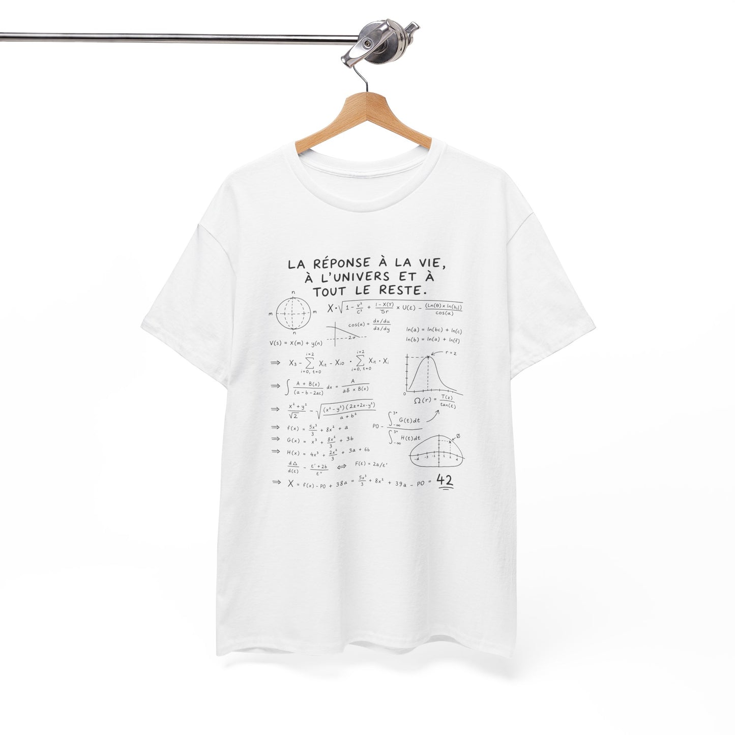 Tee-Shirt La Réponse à la Vie à l’Univers et à Tout le Reste 42 – Cadeau Geek Homme Femme Mathématiques Science