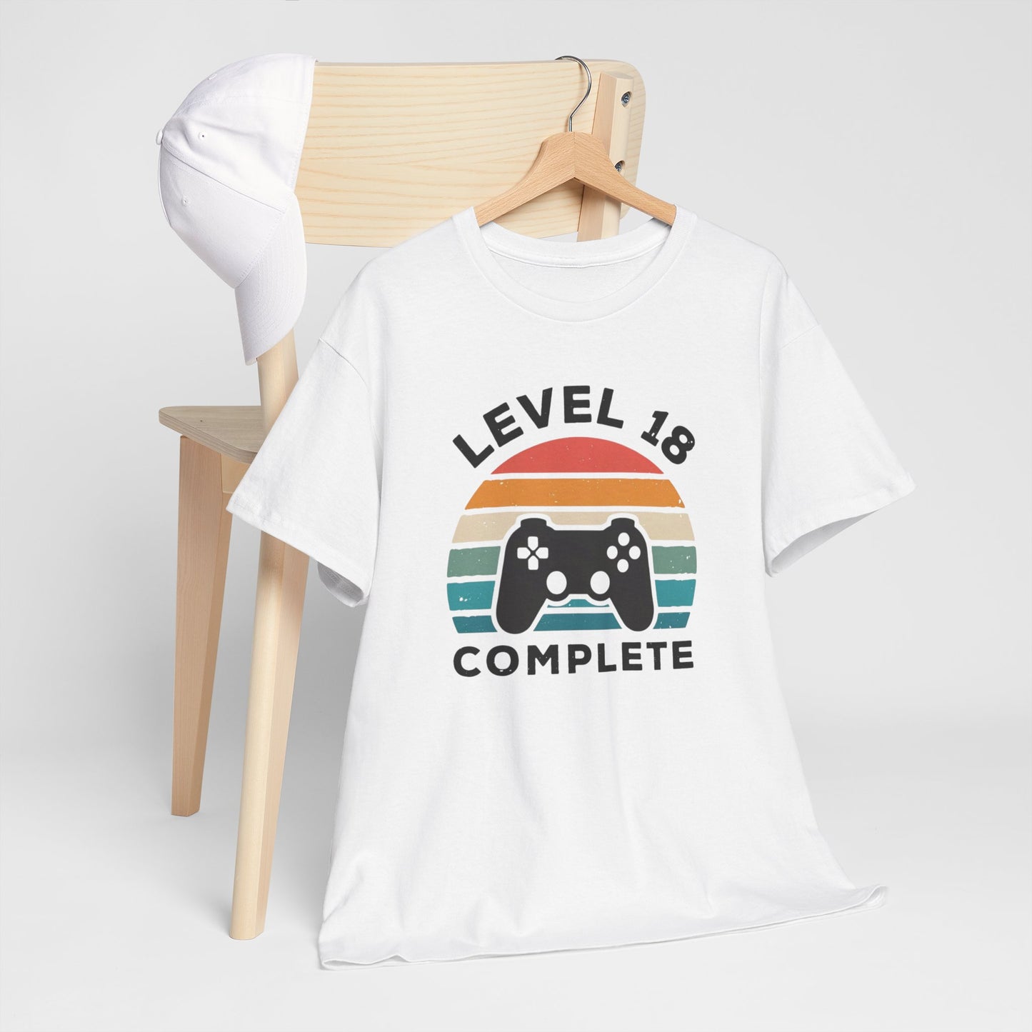 Tee-Shirt 18 Ans Homme et Femme – Cadeau Anniversaire 18ème Gamer Gaming – Idée Cadeau Majorité Jeu Vidéo Original
