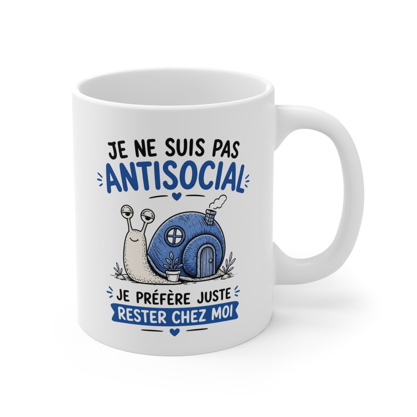 Tasse Je Ne Suis Pas Antisocial – Mug Escargot Humoristique – Idée  Cadeau Introverti Homme Femme 325ml