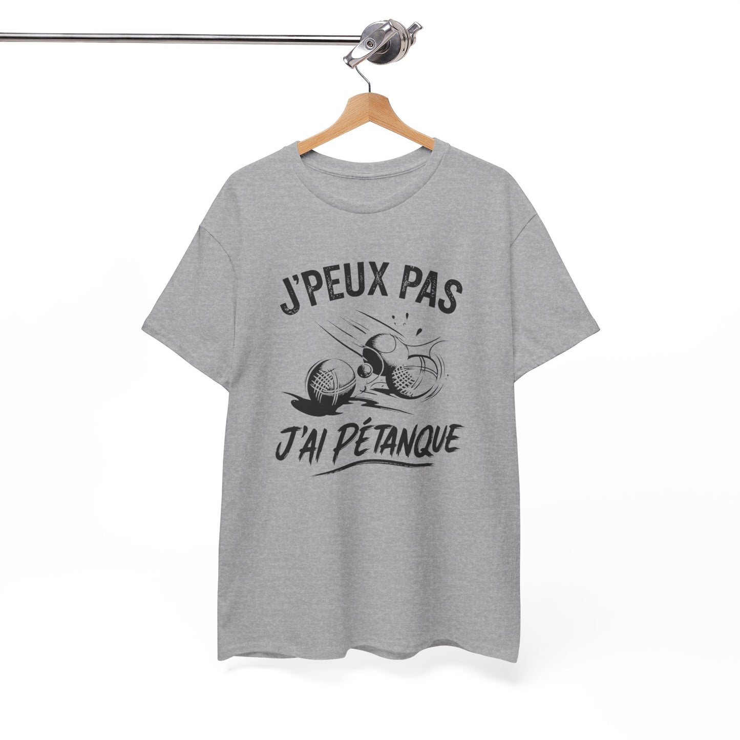 T-Shirt Pétanque Humour Homme Femme – J’Peux Pas J’Ai Pétanque – Tee Shirt Joueur de Boules Drôle Cadeau Pétanque
