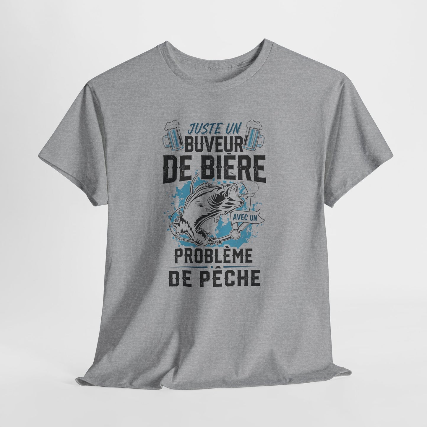 T-Shirt Pêche Homme – Cadeau Pêcheur Humour Bière – Passion Poisson Canne à Pêche – Idée Cadeau Papa Pêcheur Anniversaire