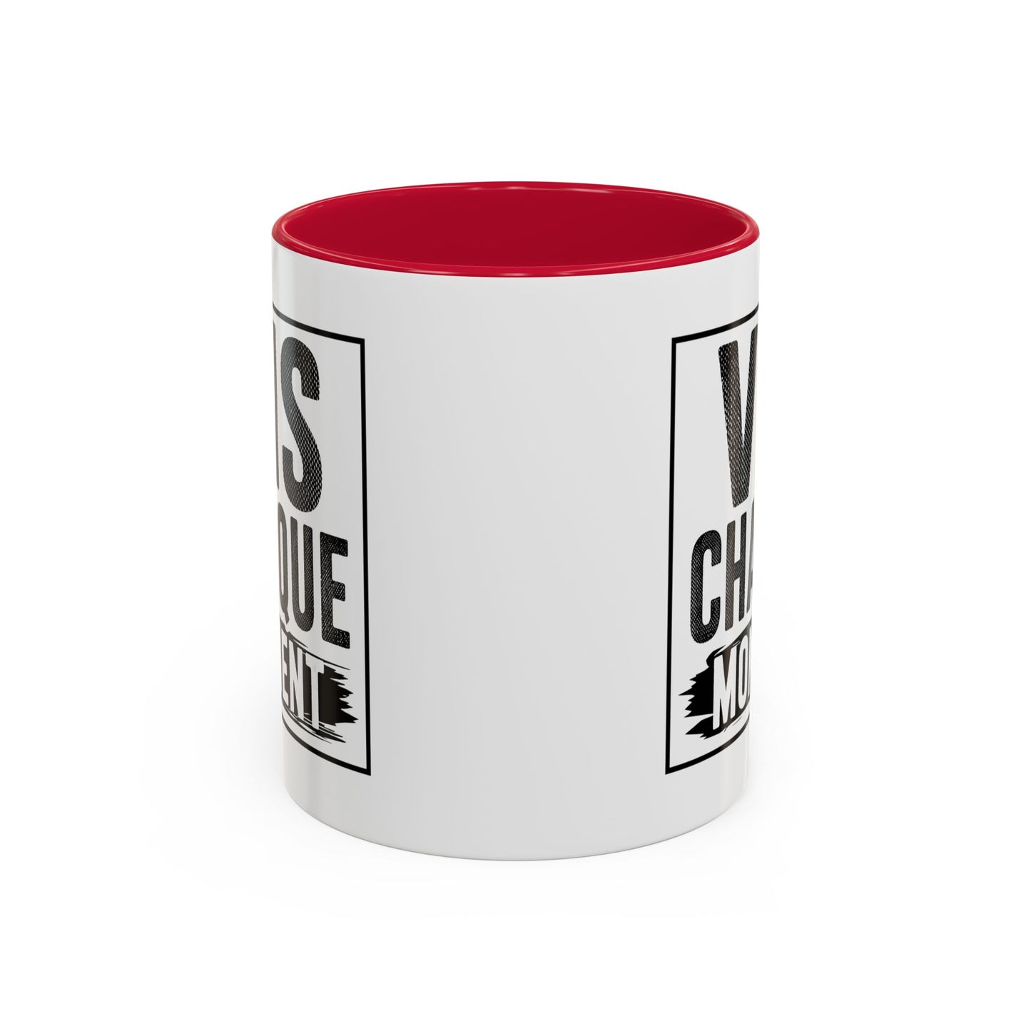 Mug Citation Positive – Vis Chaque Moment – Tasse Motivation Développement Personnel – Cadeau Homme et Femme Noir Bleu Rouge