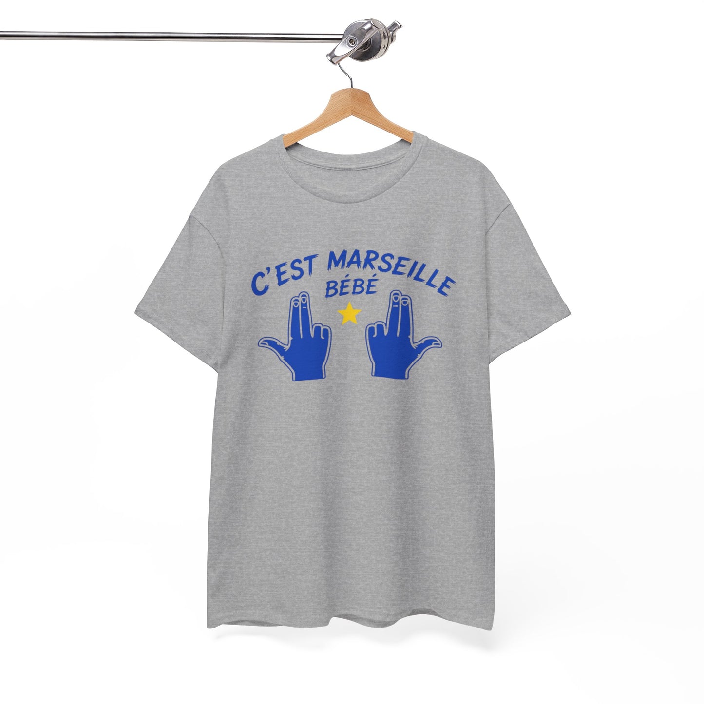 T-Shirt Humour Marseillais Homme Femme – C’Est Marseille Bébé – Tee Shirt Marseille Accent Sud Supporter