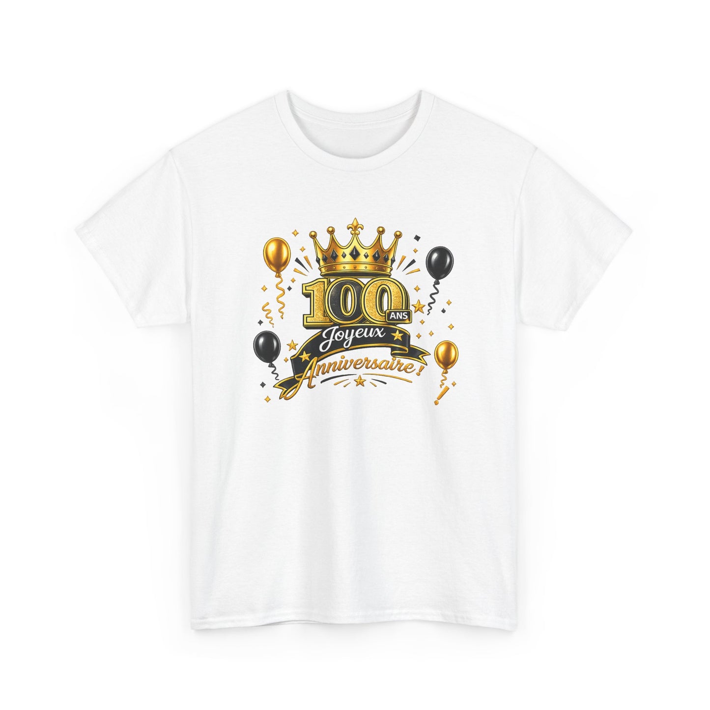 Tee Shirt Anniversaire 100 Ans Homme et Femme – Joyeux Anniversaire – Cadeau 100 Ans