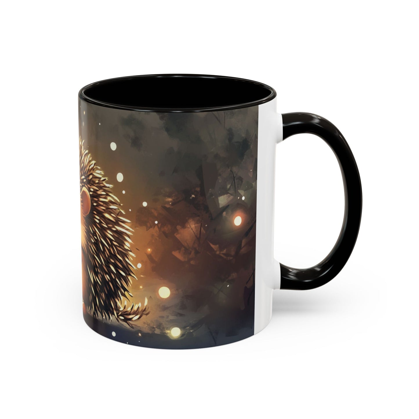 Mug Hérisson Kawaii – Tasse Hérisson Mignon avec Pomme Lumineuse – Cadeau Animal Cute 325ml