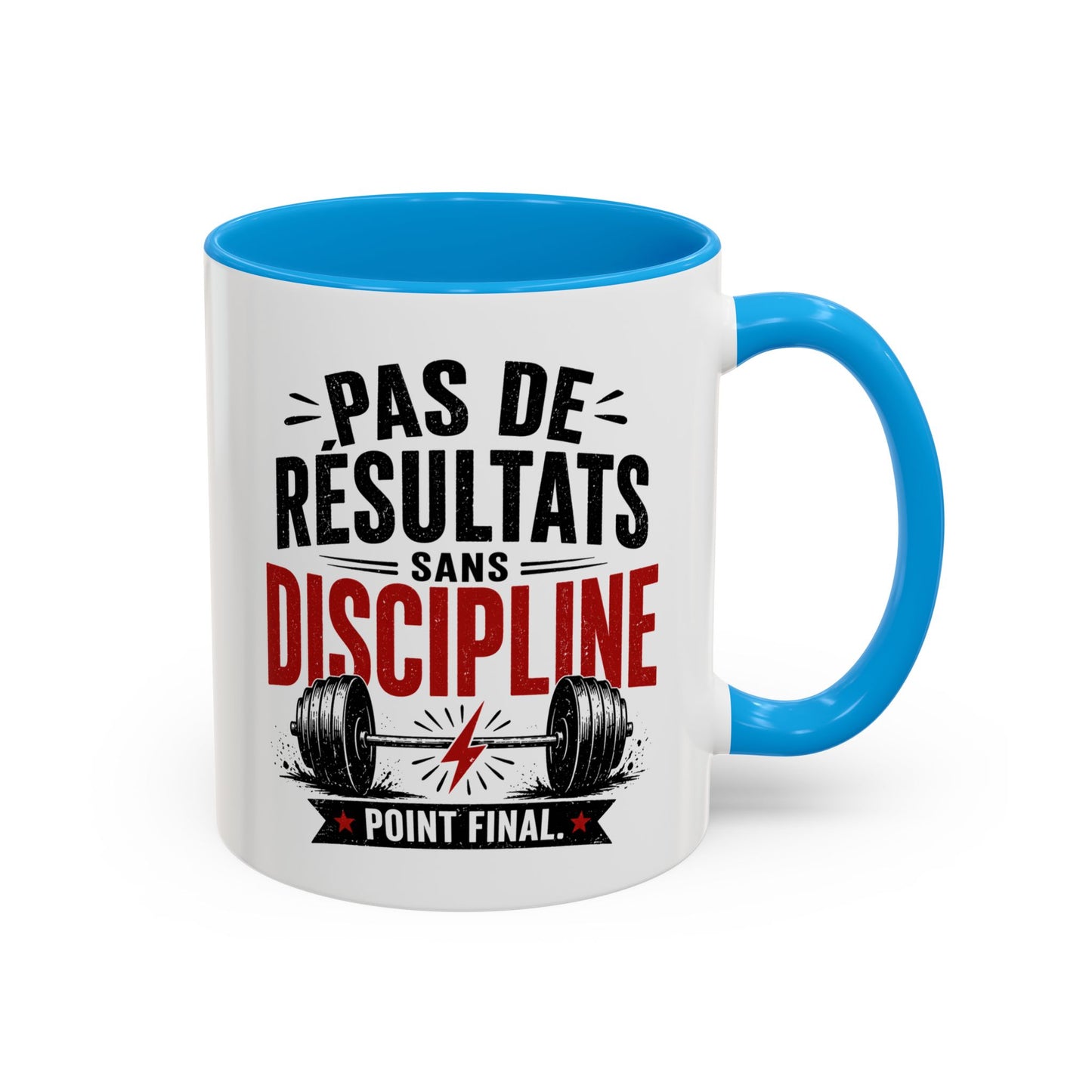 Mug Motivation Fitness – Pas de Résultats sans Discipline – Cadeau Musculation Sport Homme Femme 325ml