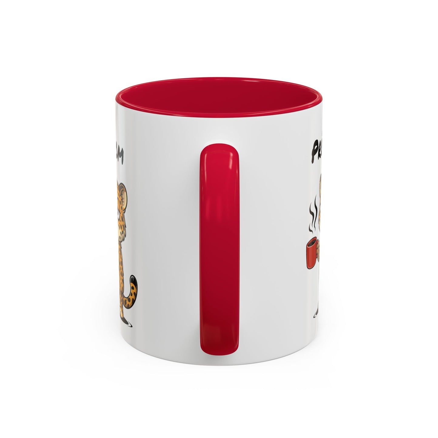Mug Léopard Fatigué Personnalisable 325ml – Tasse Café Humour Animal Sauvage Drôle Réveil Difficile