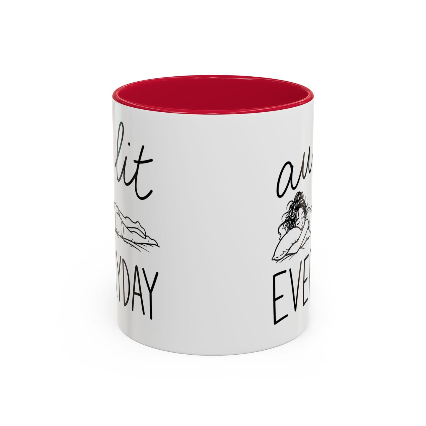 Mug Femme Fatigue et Détente – “Au Lit Everyday” – Tasse Humour Femme Dormir Relax – Cadeau Original Femme – Céramique 325ml Noir Bleu Rouge