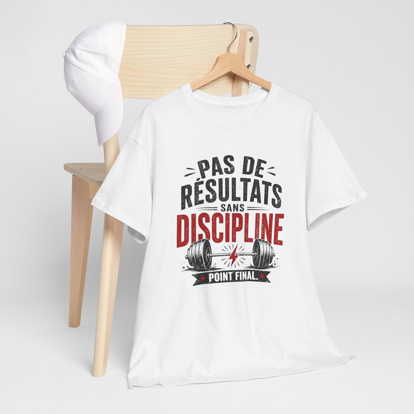 T-Shirt Musculation Discipline – Pas de Résultats Sans Discipline – Tee Shirt Fitness Motivation Gym Adulte Idée Cadeau Sport
