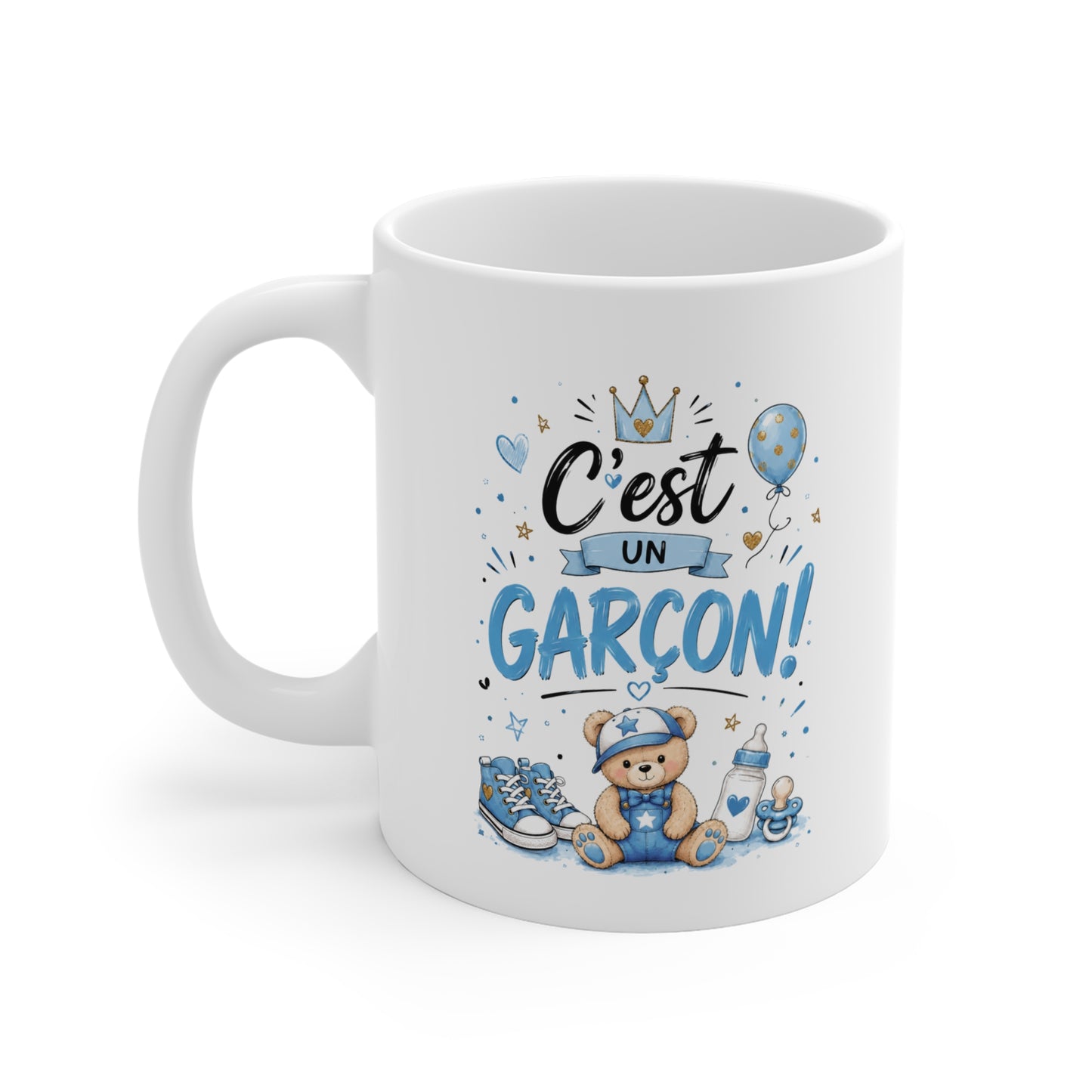 Mug C'est Un Garçon – Tasse Annonce Grossesse Naissance Bébé Garçon, Cadeau Futurs Parents, Baby Shower, Révélation du Sexe, Souvenir Naissance