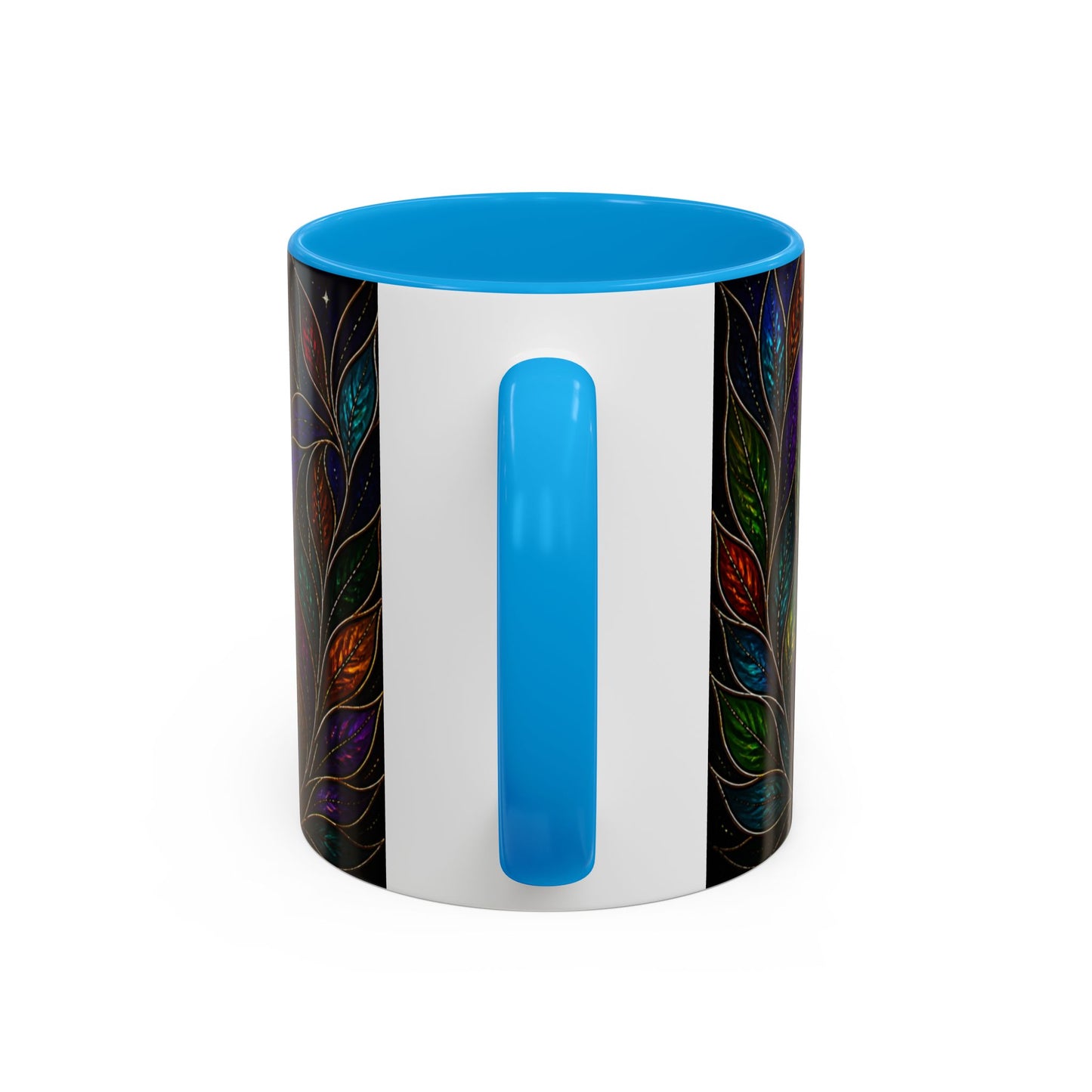 Tasse Taureau Style Vitrail – Mug Artistique Multicolore avec Lune et Taureau Mystique – Céramique 325ml