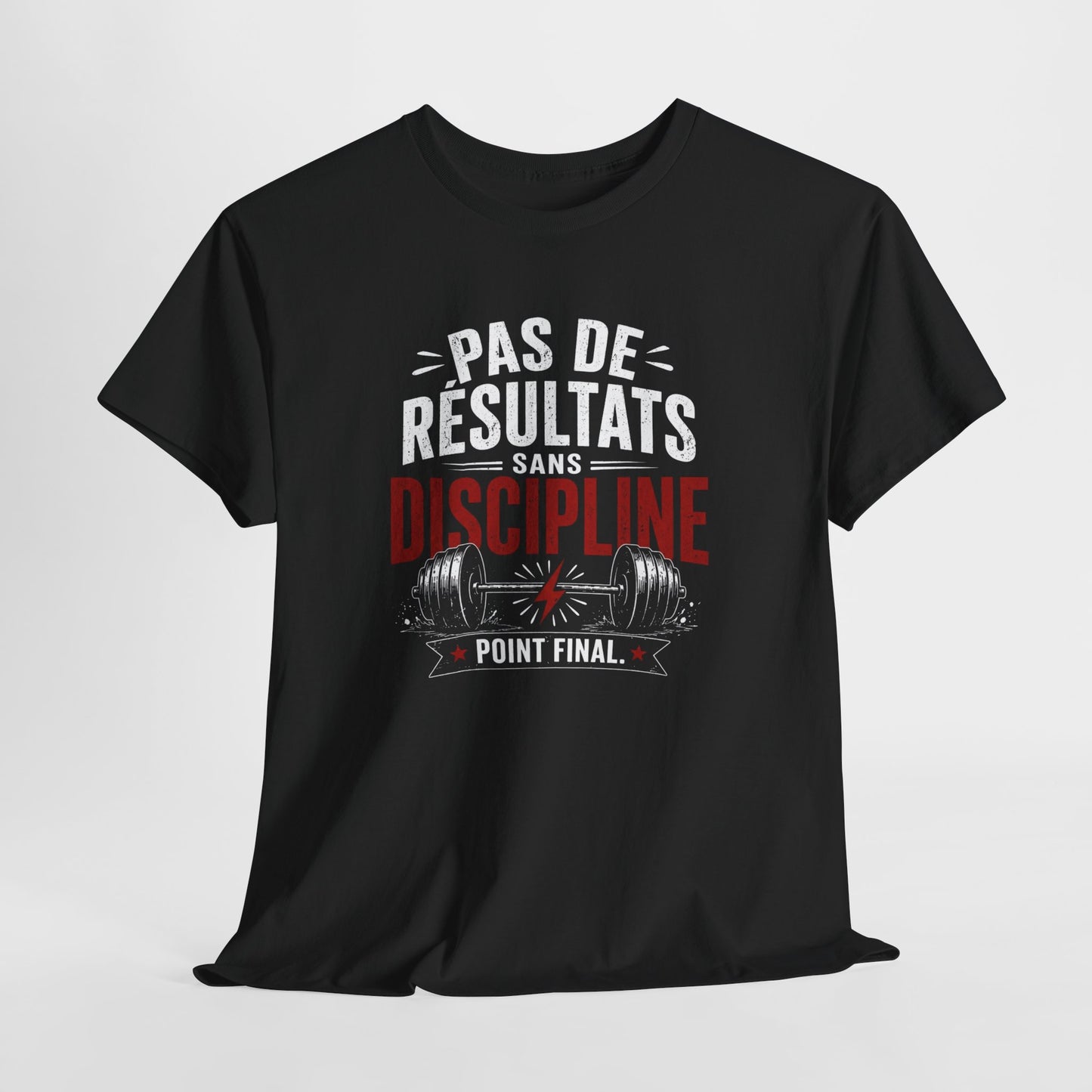 T-Shirt Musculation Discipline – Pas de Résultats Sans Discipline – Tee Shirt Fitness Motivation Gym Adulte Idée Cadeau Sport