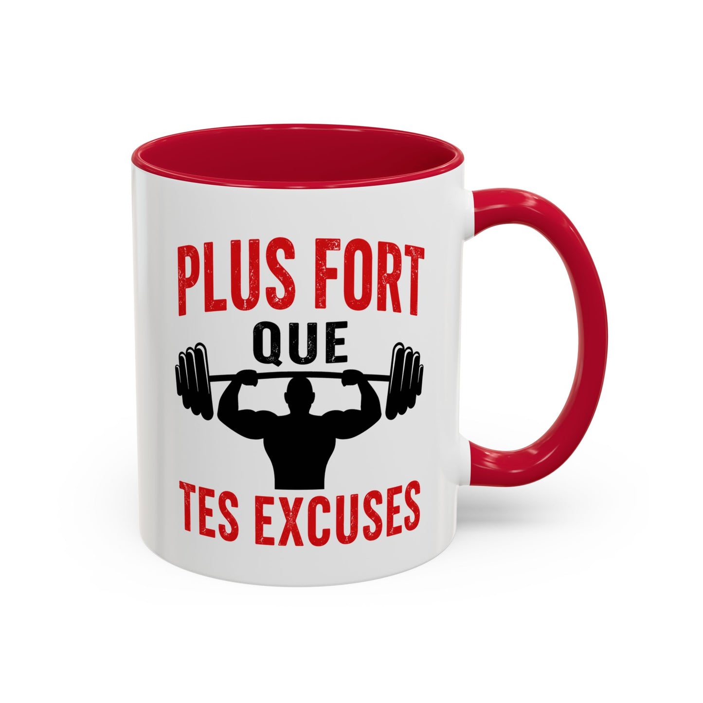 Mug Musculation Fitness – Tasse Sportive Bodybuilding – Cadeau Original Homme et Femme, Motivation Entraînement Noir Bleu Rouge