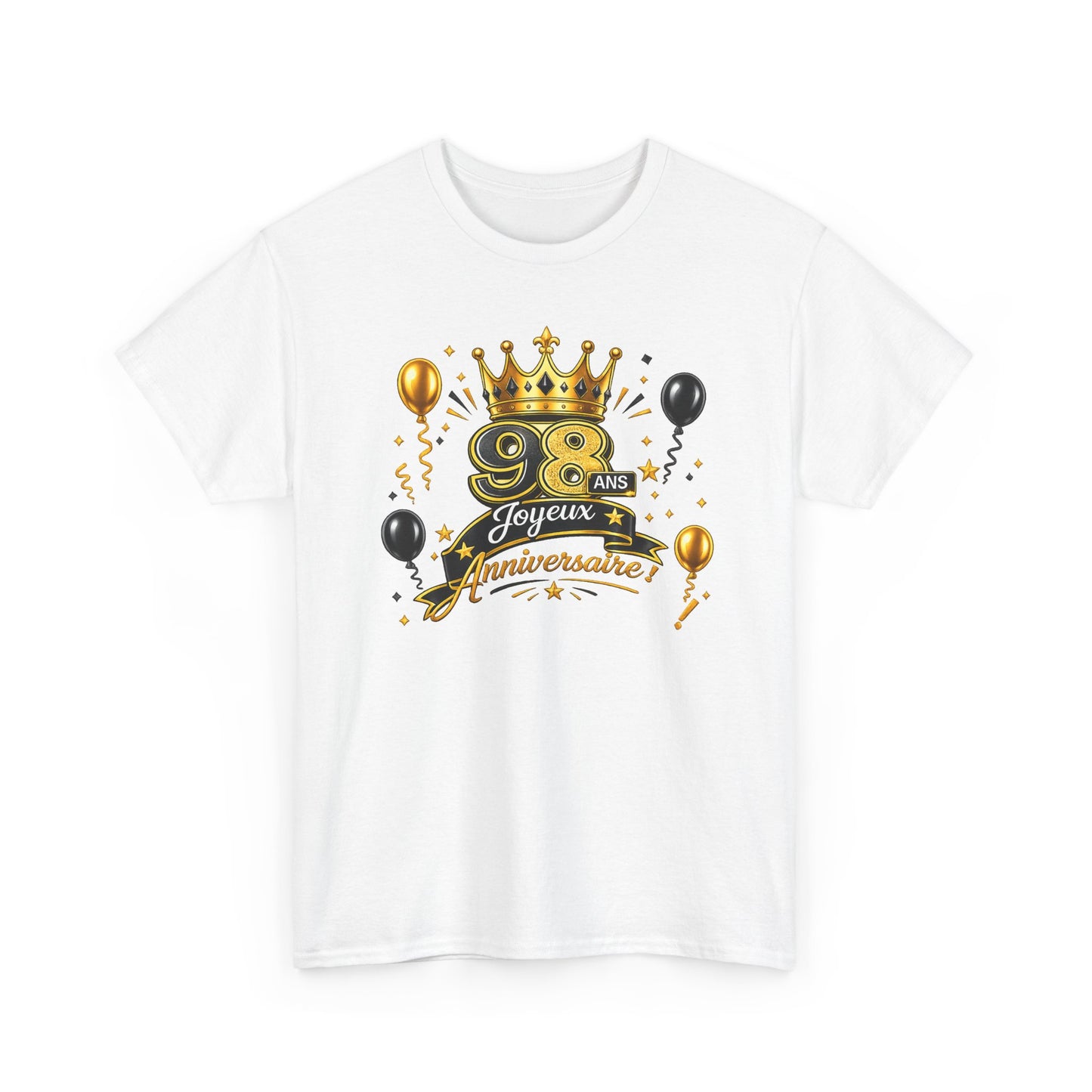 Tee Shirt Anniversaire 98 Ans Homme et Femme – Joyeux Anniversaire – Cadeau 98 Ans
