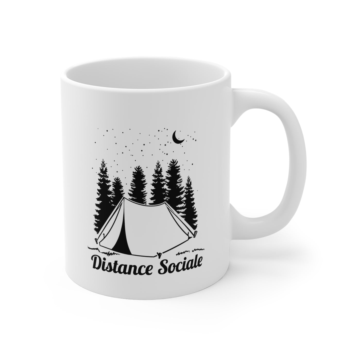 Mug Camping Homme et Femme – Tasse Humour Campeur Nature Forêt – Idée Cadeau Randonnée Bivouac Tente Plein Air Aventurier – 325 ml