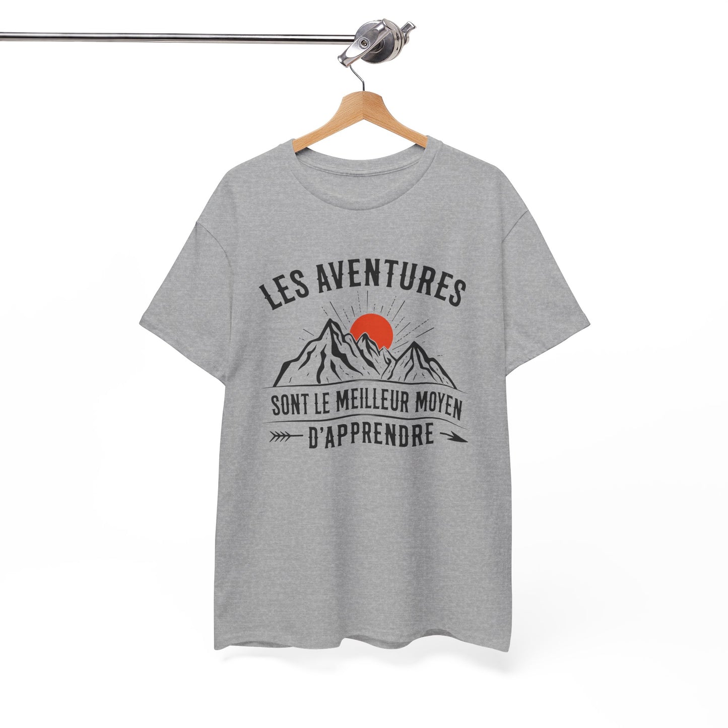 Tee Shirt Aventure Homme Femme – Montagne Nature Randonnée Voyage – Idée Cadeau Aventurier Randonneur Plein Air