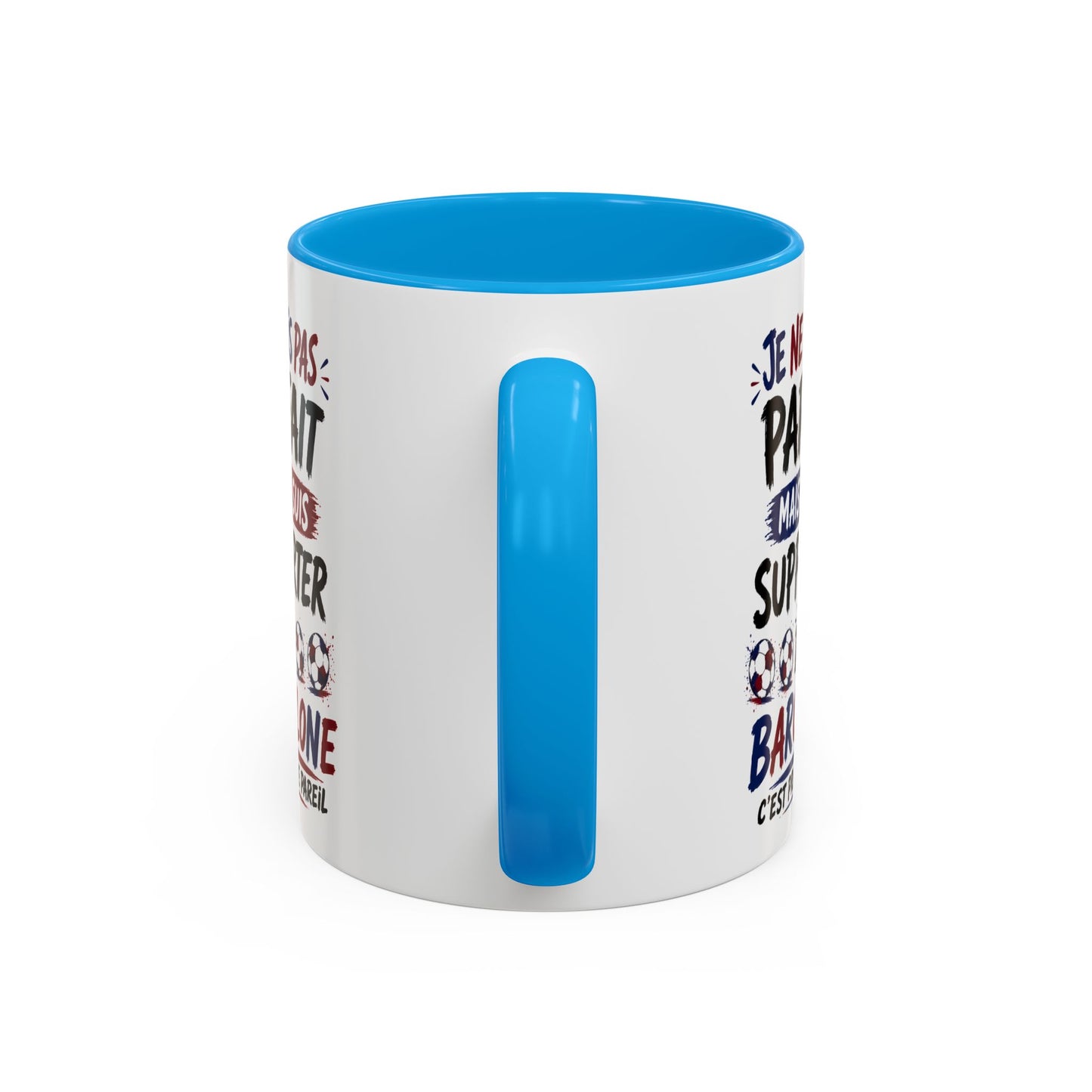 Tasse Je Ne Suis Pas Parfait Mais Je Suis Supporter de Barcelone – Mug Humour Football Supporter – Cadeau Football 325ml