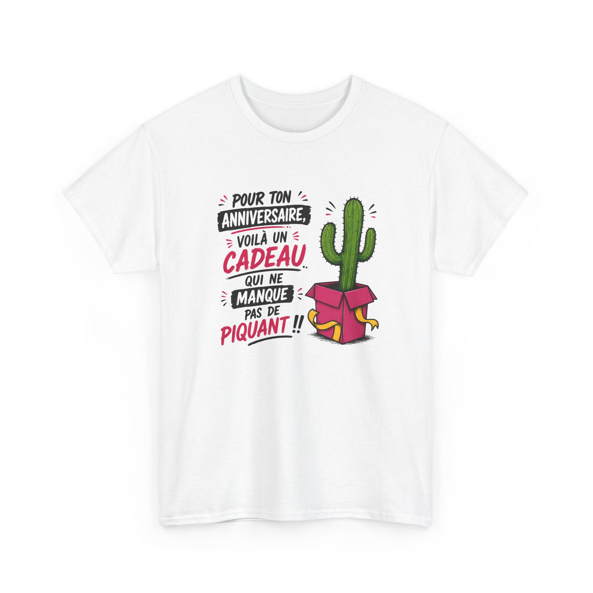 Tee Shirt Anniversaire Humour – Pour Ton Anniversaire Voilà un Cadeau Qui Ne Manque Pas de Piquant – T-Shirt Homme Femme