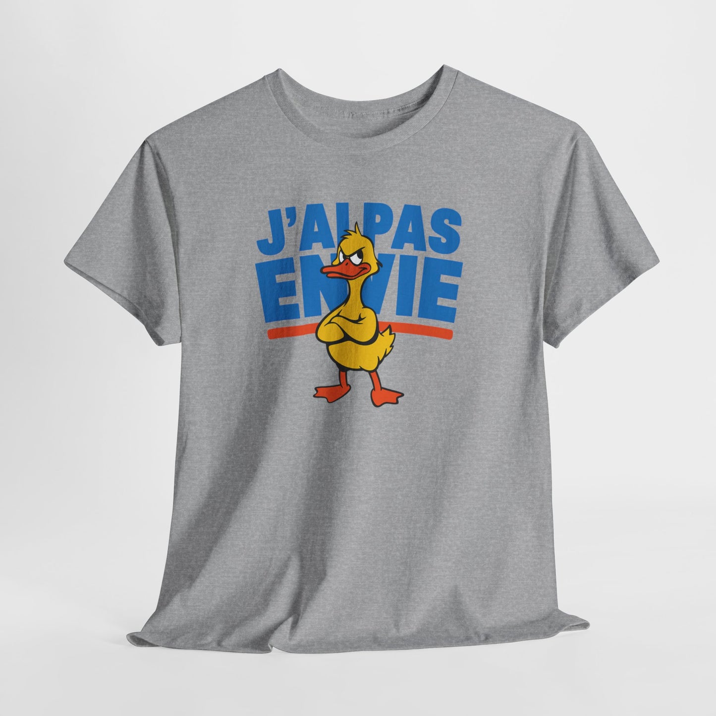 T-Shirt Humour J’ai Pas Envie – Tee Shirt Drôle Canard Blasé Mauvaise Humeur Sarcastique Citation Fun Cadeau Collègue Travail Homme Femme