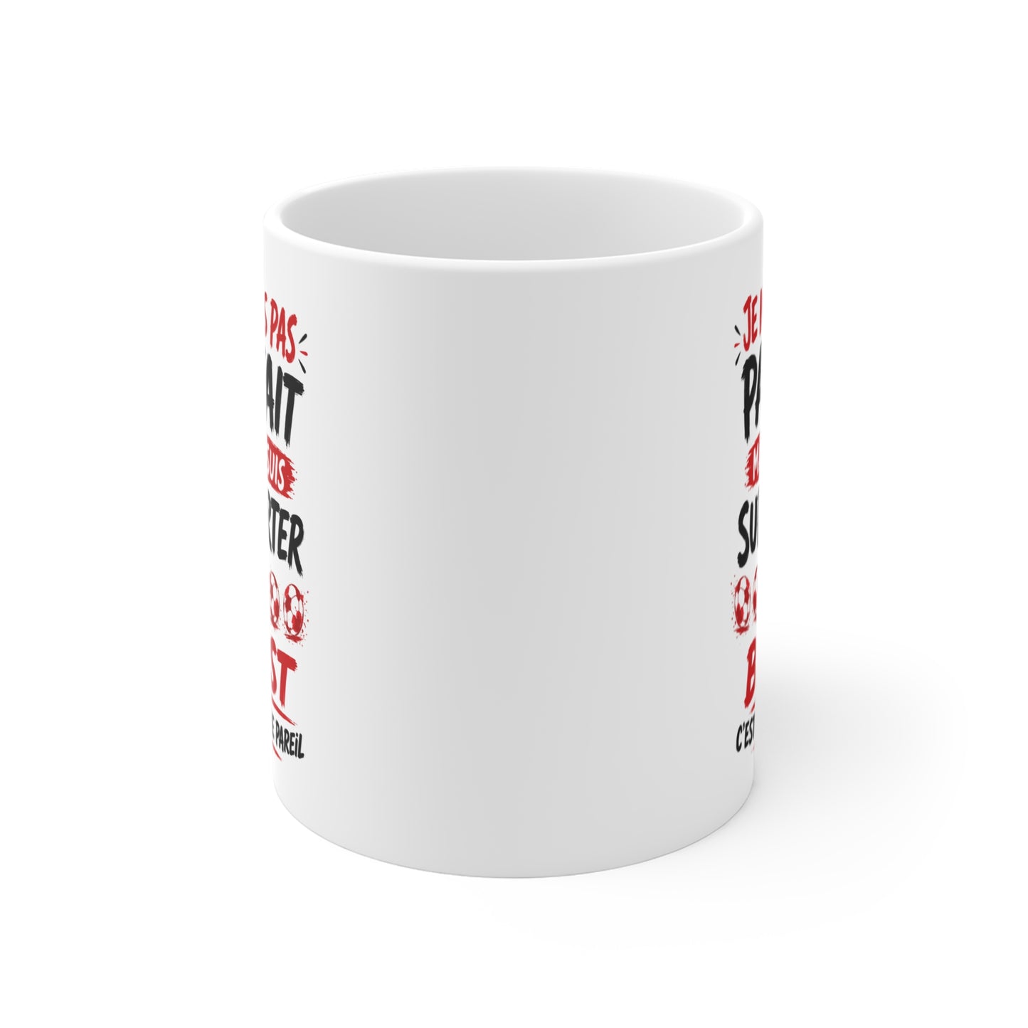 Tasse Je Ne Suis Pas Parfait Mais Je Suis Supporter De Brest – Mug Humour Football – Cadeau Passionné de Football 325ml