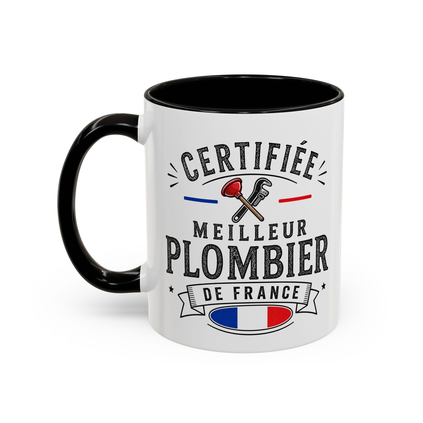 Mug Plombier Homme – Certifié Meilleur Plombier de France – Tasse Humour Métier – Cadeau Original Plombier