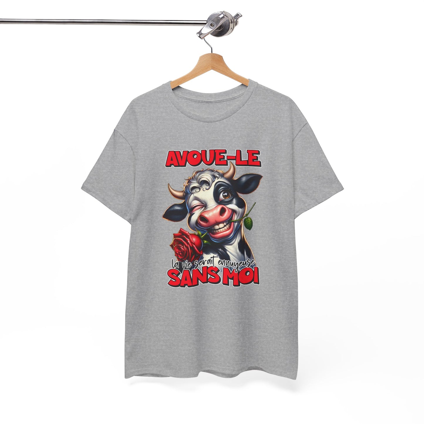 Tee Shirt Avoue-Le La Vie Serait Ennuyeuse Sans Moi – T-Shirt Humour Vache Drôle – Cadeau Homme Femme Original