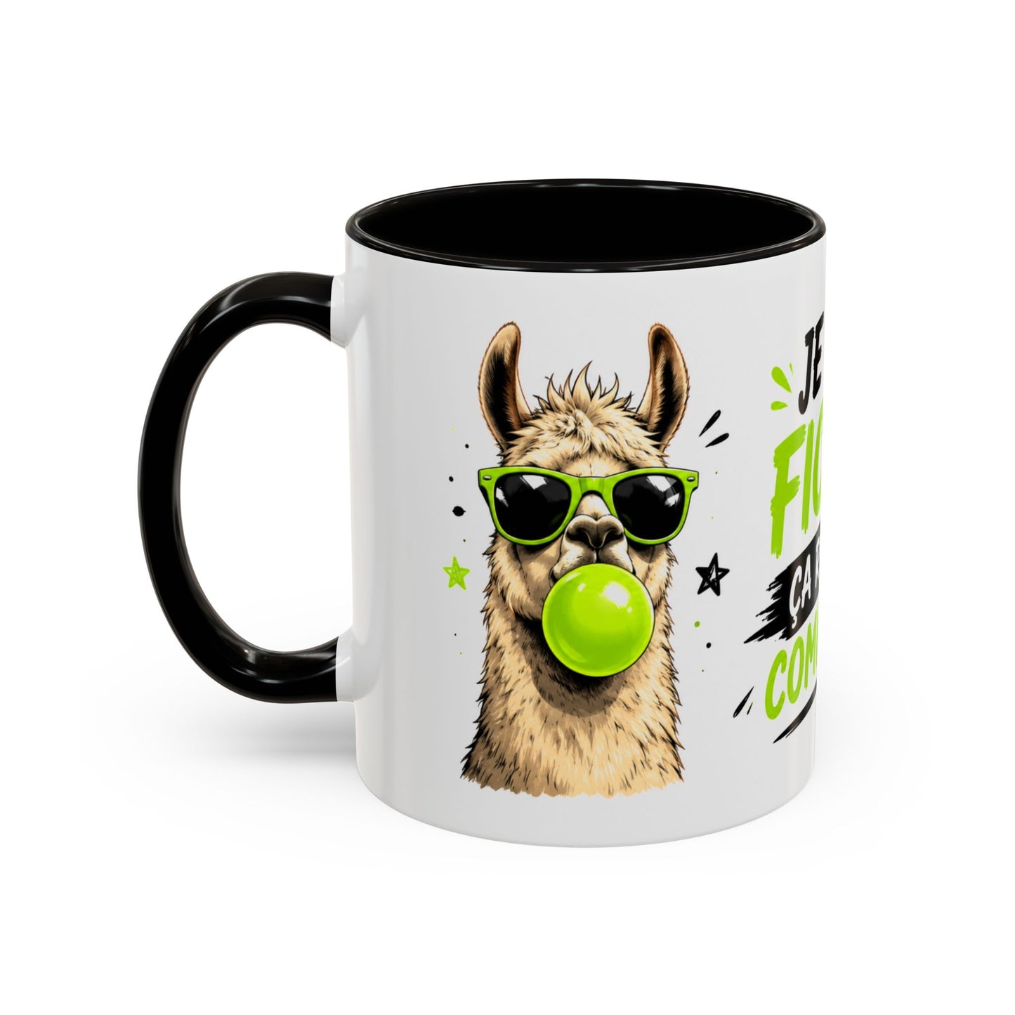 Tasse Je M’En Fiche Ça Restera Comme Ça – Mug Lama Humour Homme Femme – Cadeau Drôle 325ml