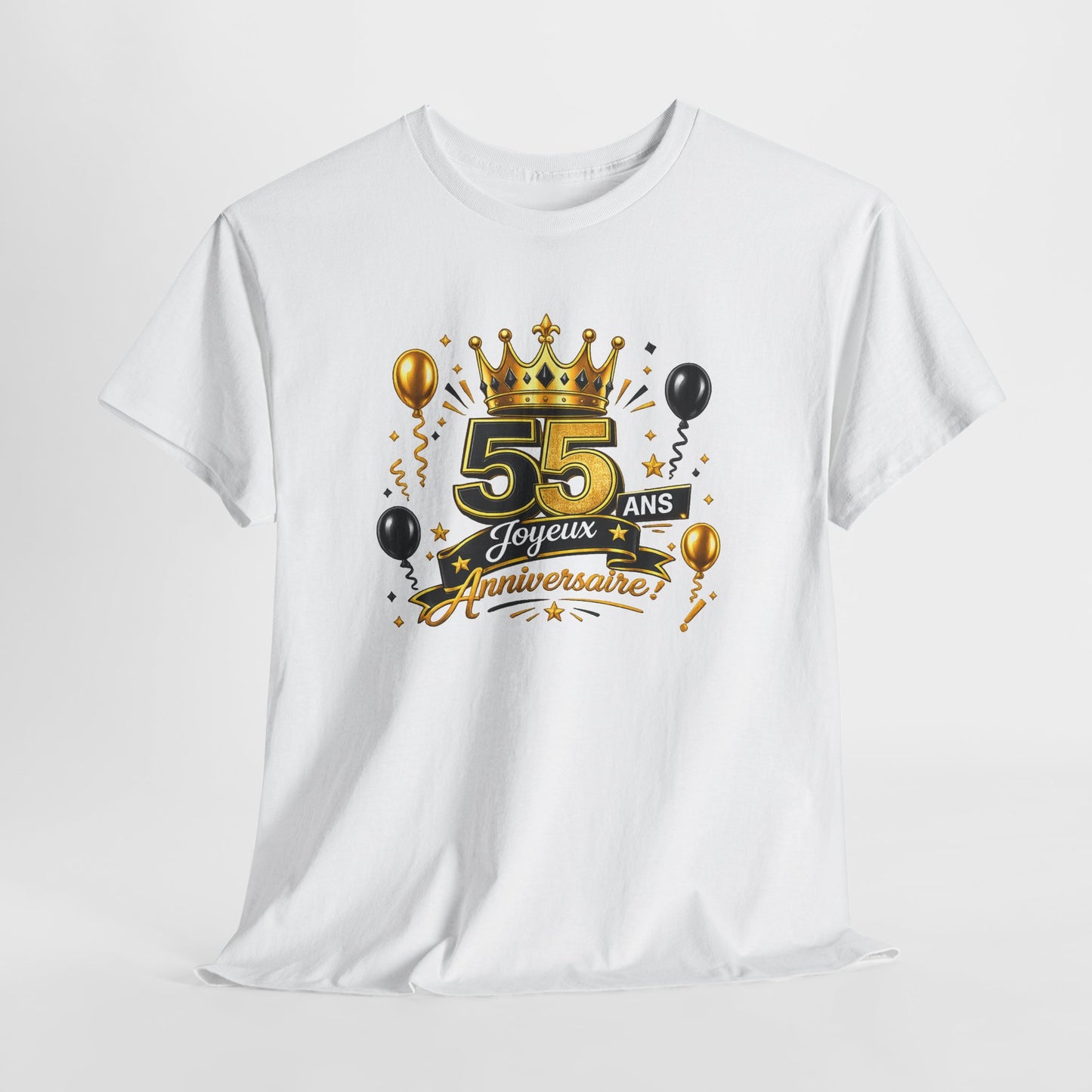 Tee Shirt Anniversaire 55 Ans Homme et Femme – Joyeux Anniversaire – Cadeau 55 Ans