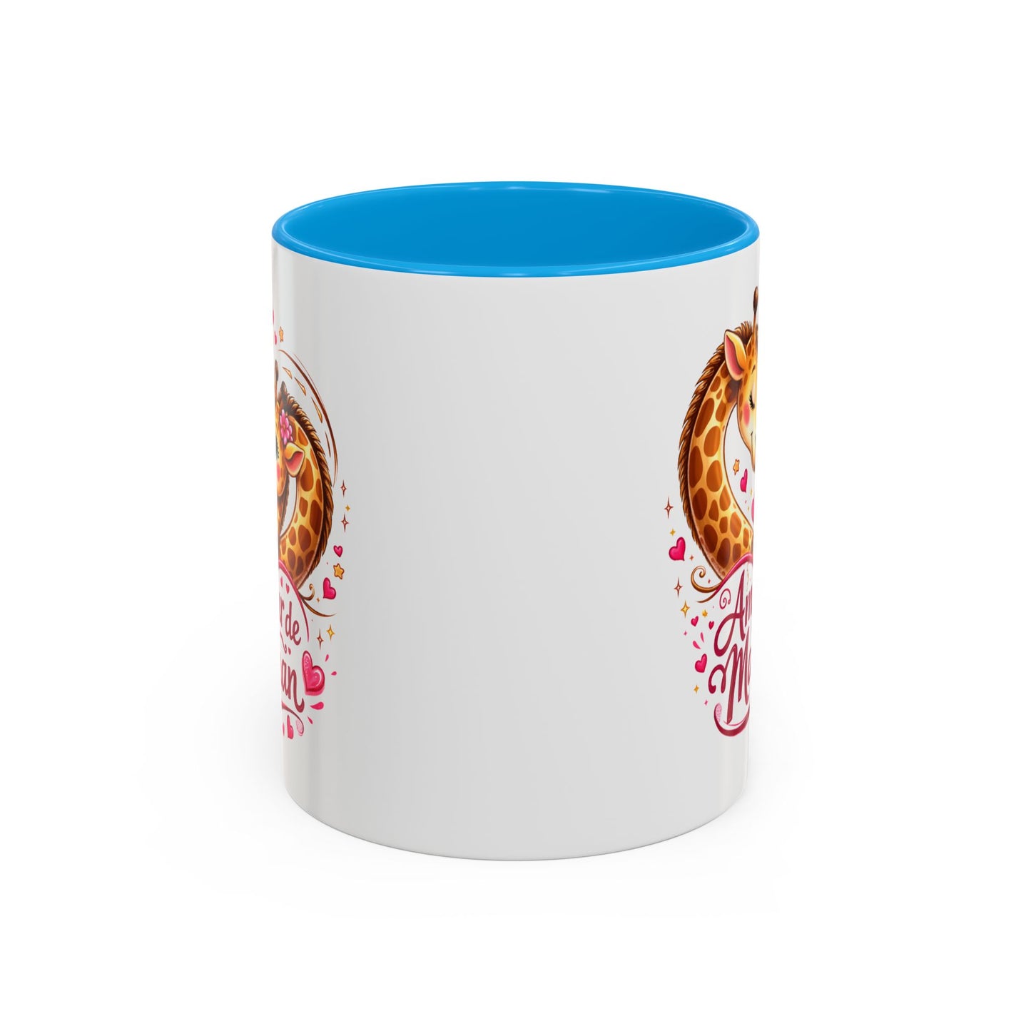 Tasse Amour de Maman Girafes – Mug Mignon Mère Enfant – Cadeau Fête des Mères Anniversaire – Céramique 325ml
