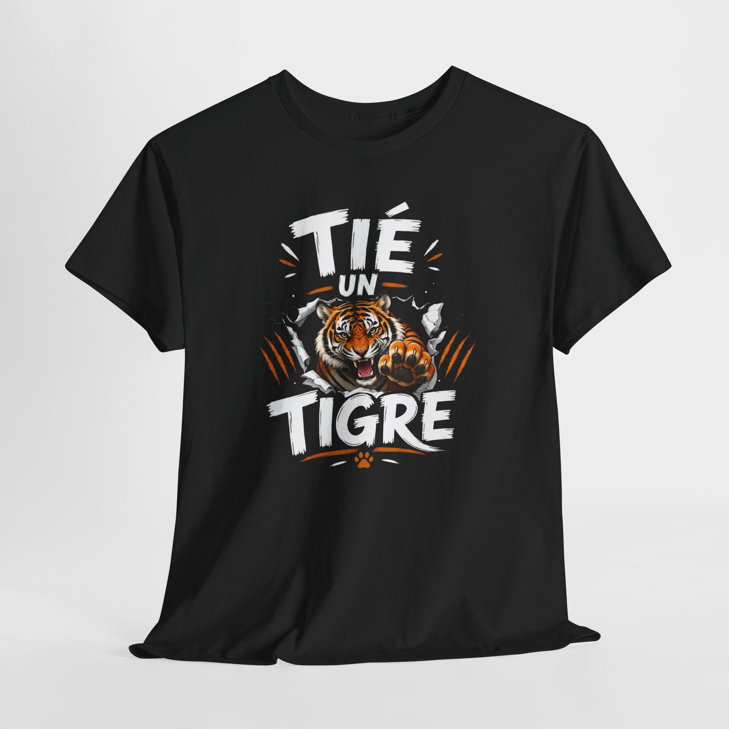 T-Shirt Tié un Tigre Humour Marseille Homme Femme – Expression Marseillaise Drôle – Tee Shirt Tigre Style Urbain