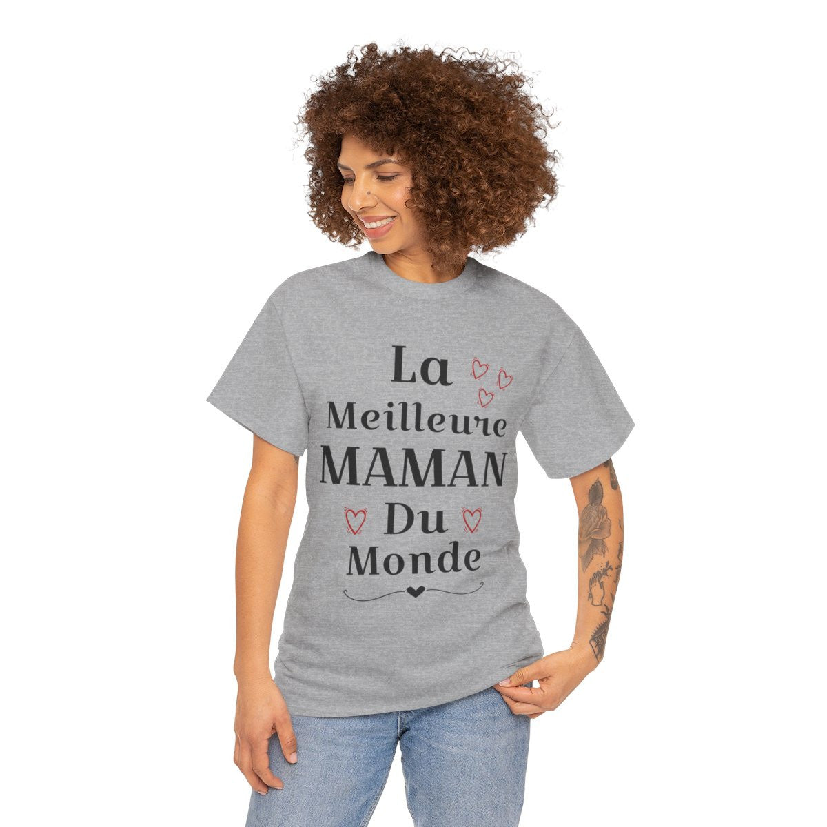 Tee shirt Femme La meilleure Maman du monde idée cadeau fête des mères amour