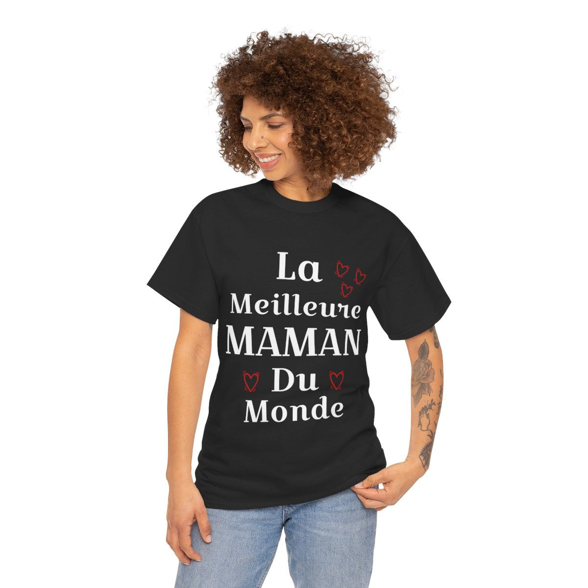 Tee shirt Femme La meilleure Maman du monde idée cadeau fête des mères amour