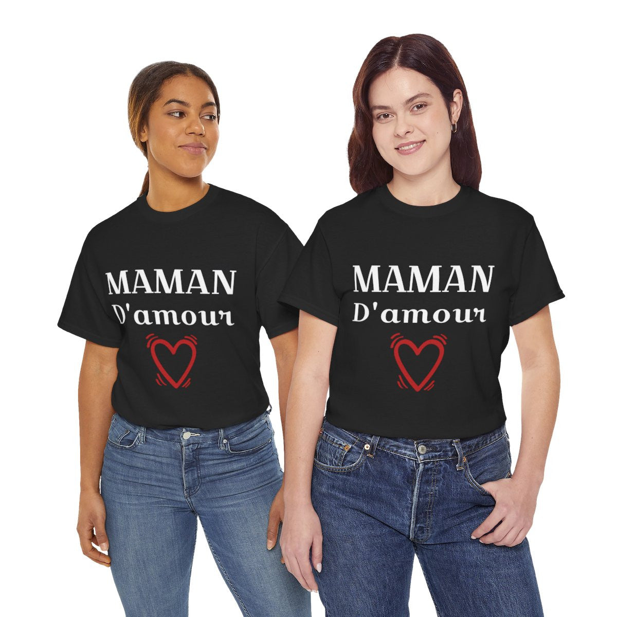 Tee shirt Femme Maman d'amour idée cadeau fêtes des mères anniversaire