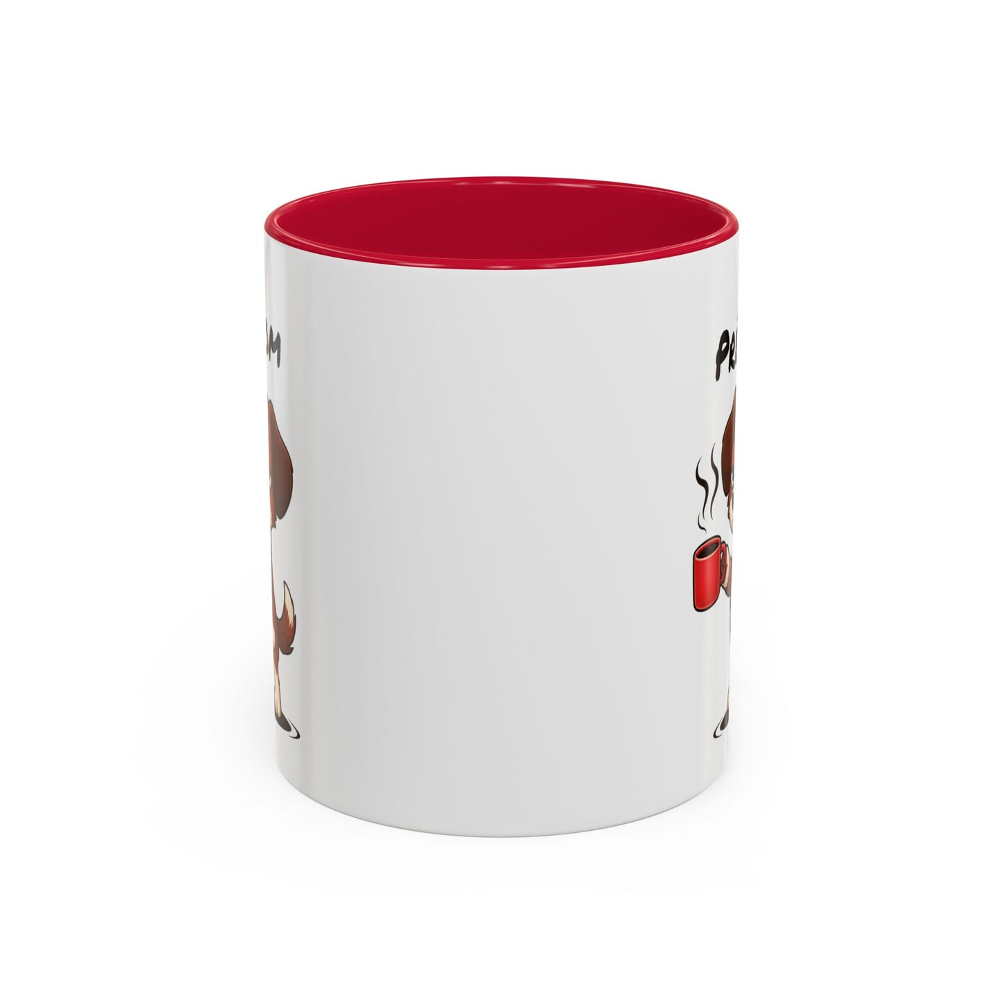 Mug Chien Fatigué Personnalisable 325ml – Tasse Café Humoristique Prénom Cadeau Original Noir Bleu Rouge