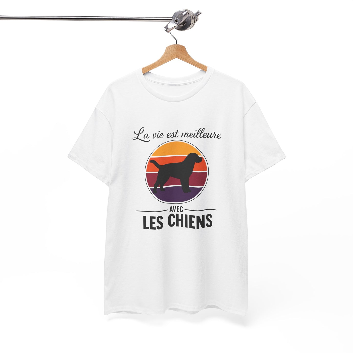 T-Shirt Chien Homme et Femme – Cadeau Amoureux des Chiens – Passion Animaux Compagnon Canin – Idée Cadeau Maître Maîtresse Chien