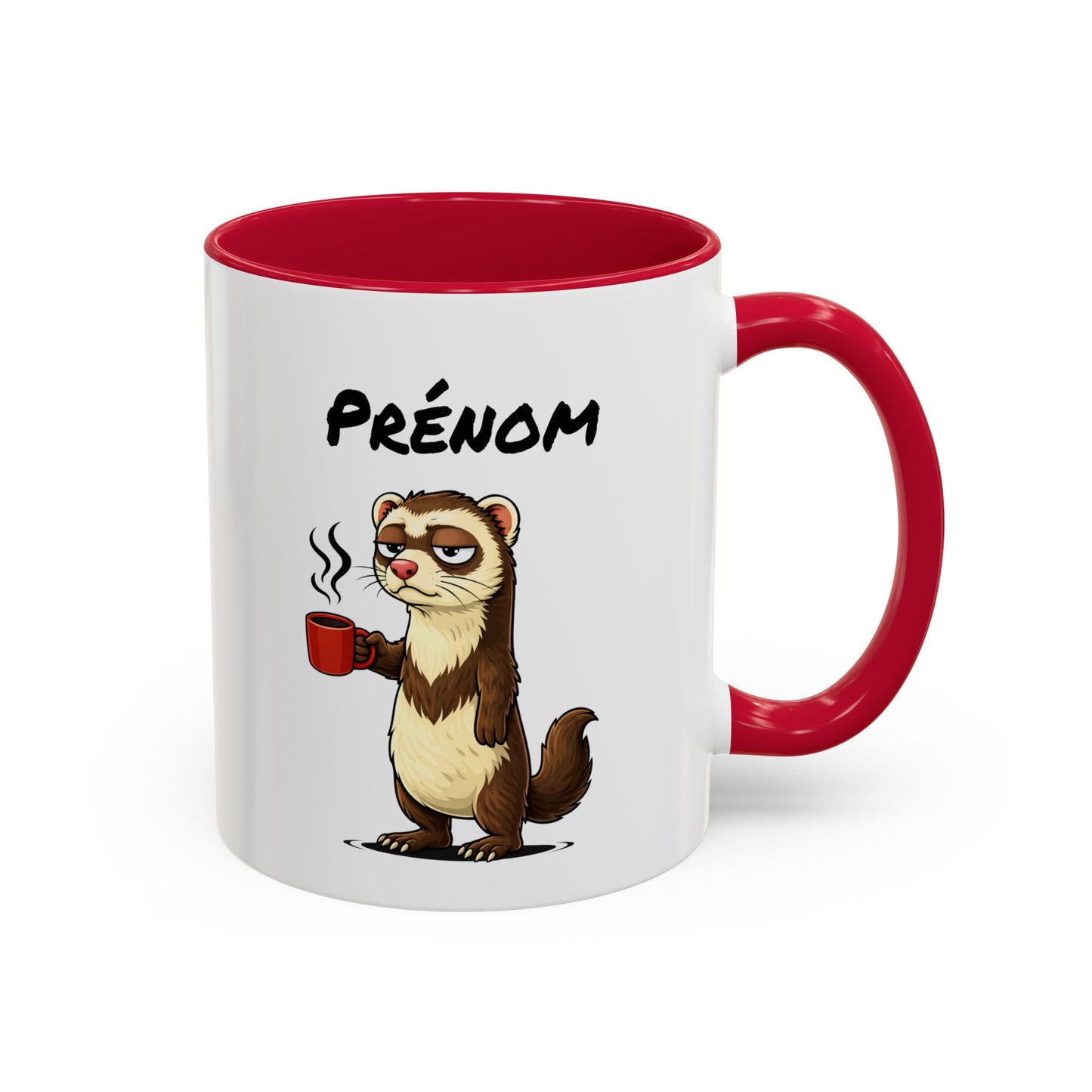 Mug Furet Personnalisable 325ml – Tasse Café Humour Fatigue Matin Drôle Cadeau