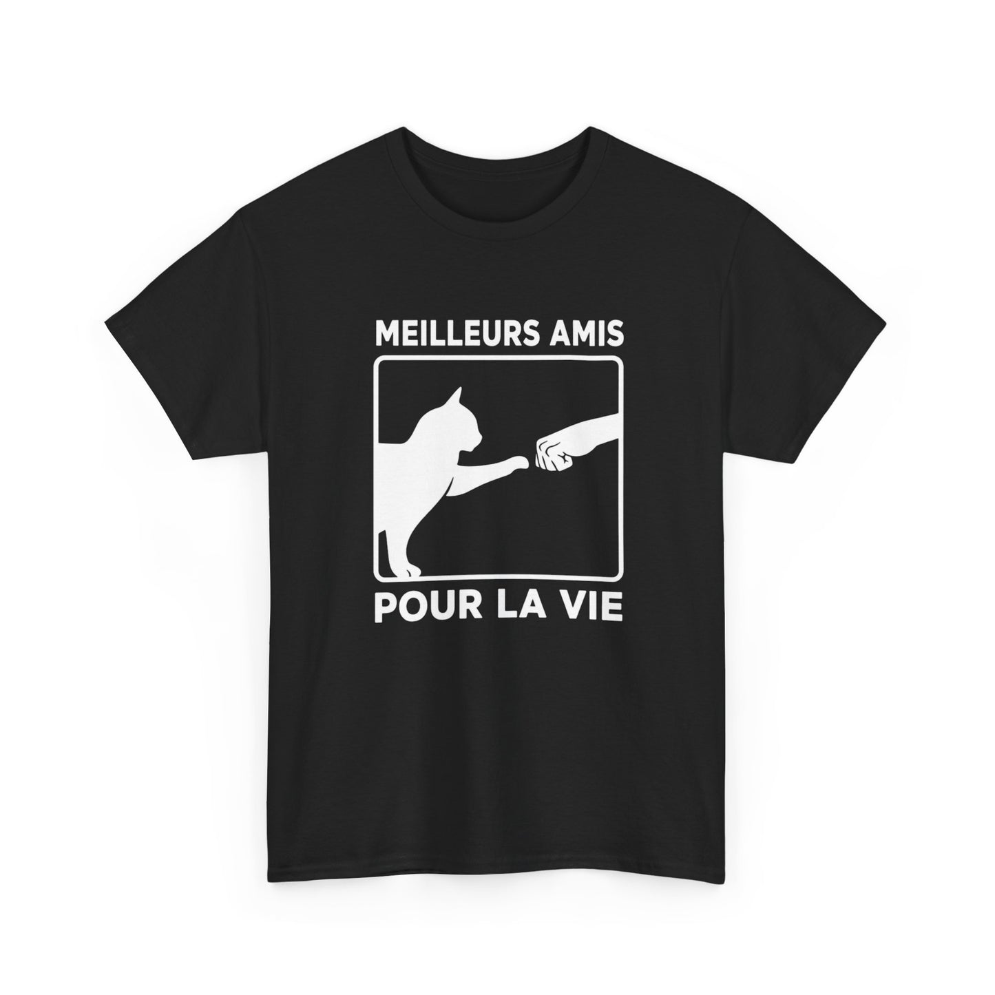 Tee Shirt Chat Homme Femme – Amitié Homme Chat – Idée Cadeau Amoureux des Chats Propriétaire de Félin