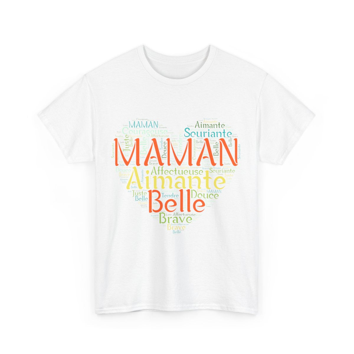 Tee shirt Femme Maman Idée cadeau fête des mères anniversaire Amour coeur