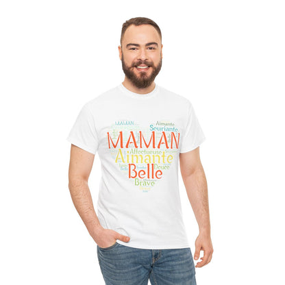 Tee shirt Femme Maman Idée cadeau fête des mères anniversaire Amour coeur