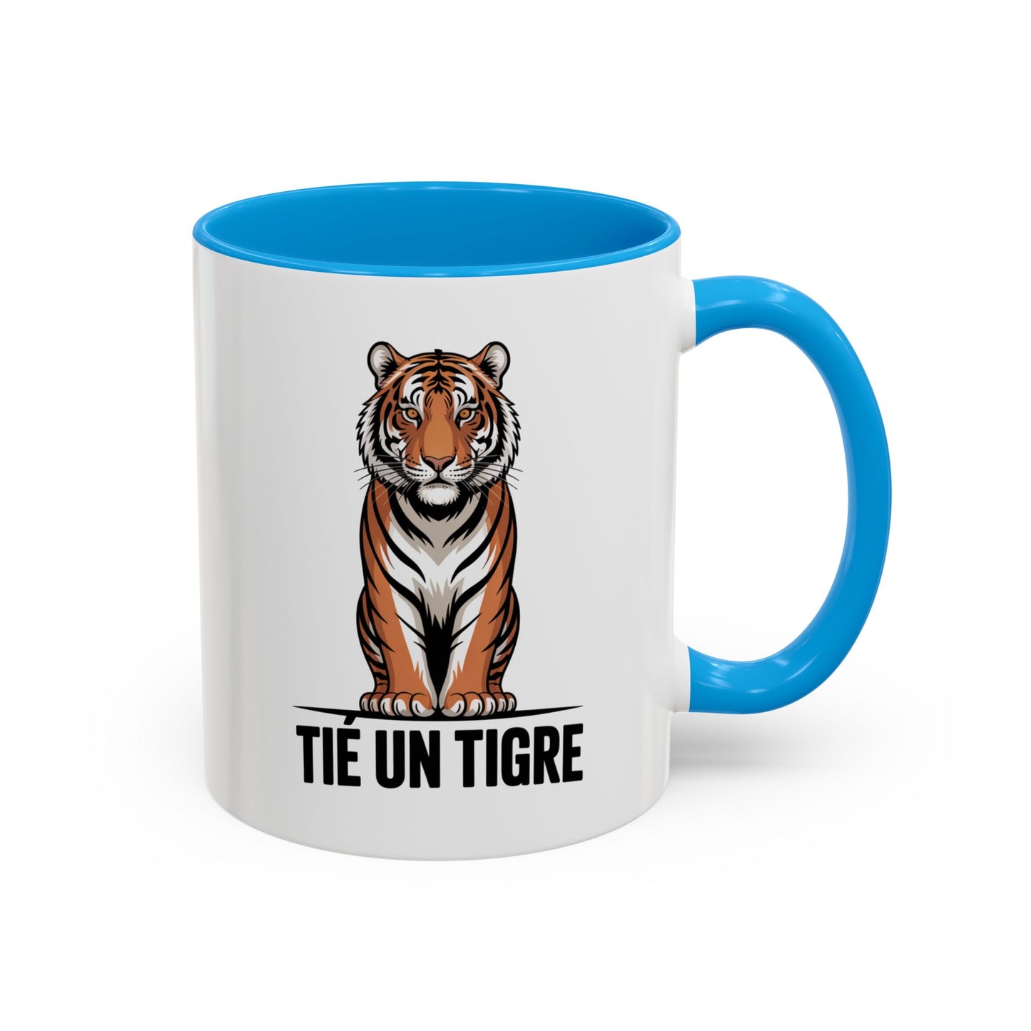 Tasse Humour Motivation – Mug Tié un Tigre – Expression Inspirante – Cadeau Original – Céramique 325ml