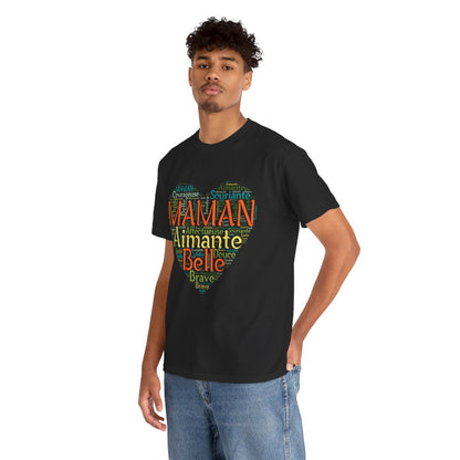 Tee shirt Femme Maman Idée cadeau fête des mères anniversaire Amour coeur