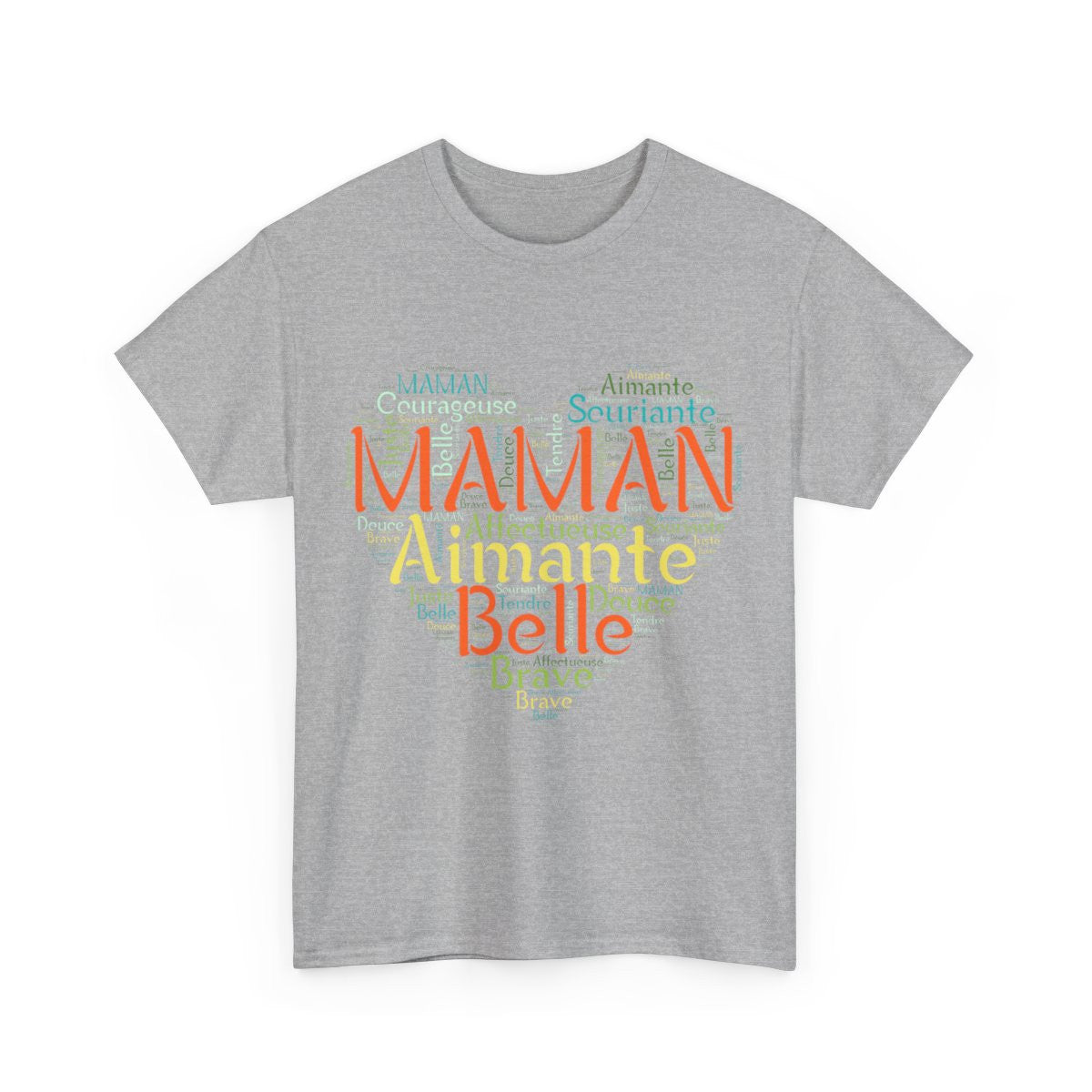 Tee shirt Femme Maman Idée cadeau fête des mères anniversaire Amour coeur