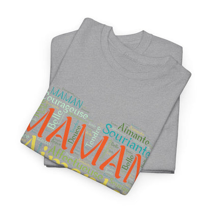 Tee shirt Femme Maman Idée cadeau fête des mères anniversaire Amour coeur