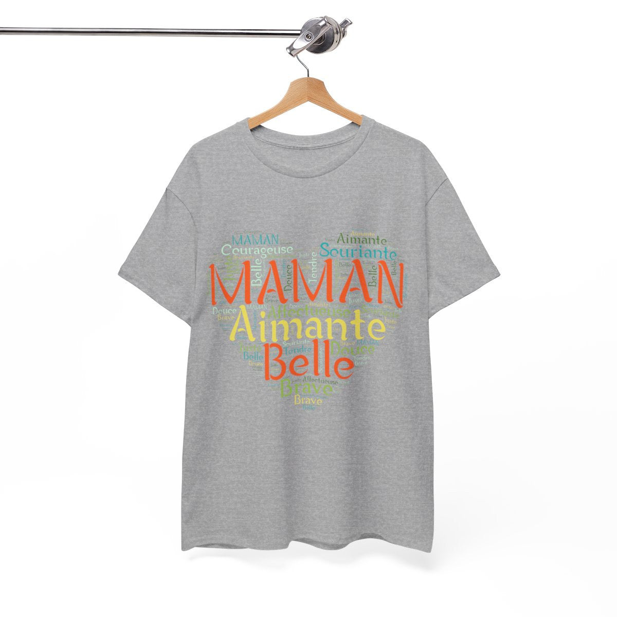 Tee shirt Femme Maman Idée cadeau fête des mères anniversaire Amour coeur