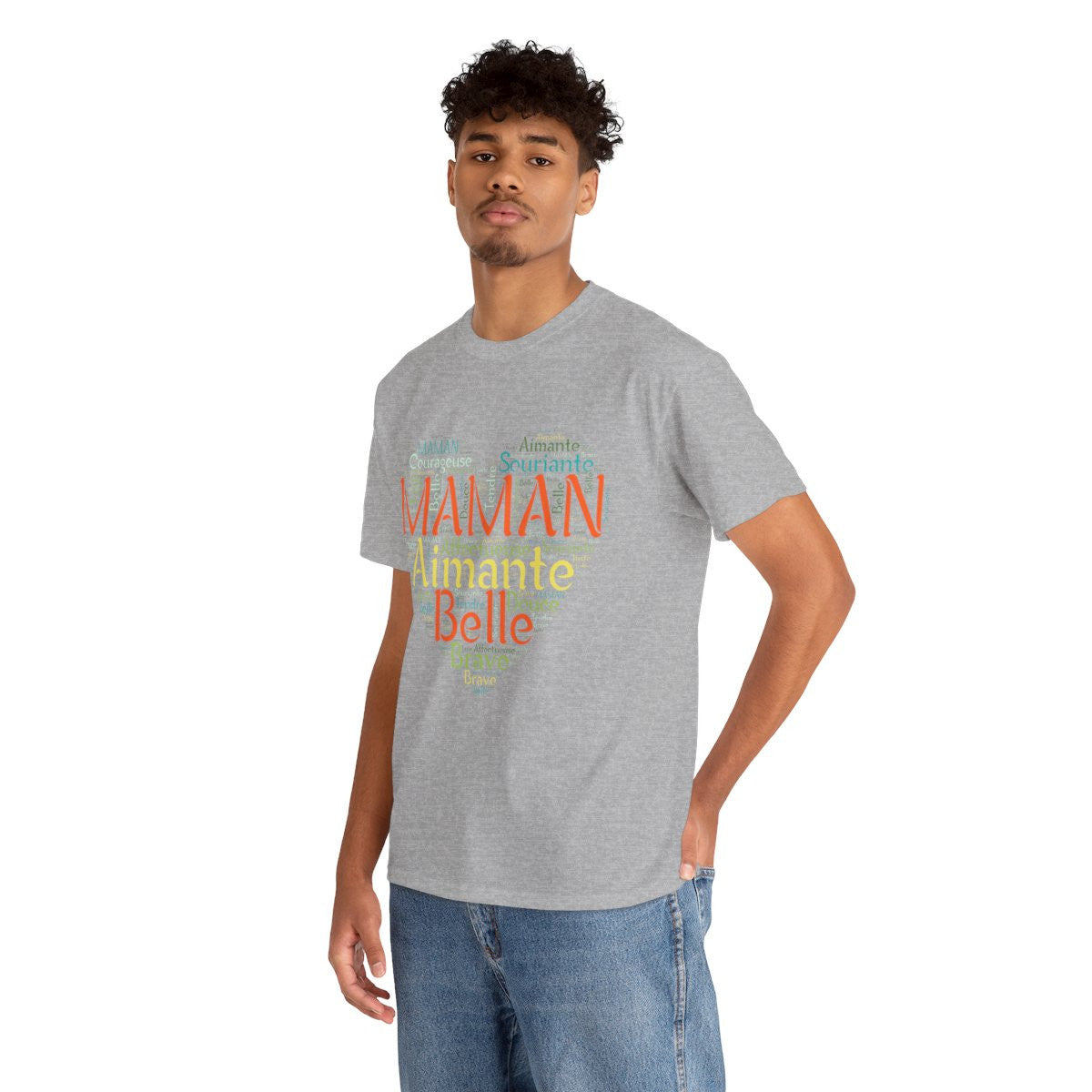 Tee shirt Femme Maman Idée cadeau fête des mères anniversaire Amour coeur