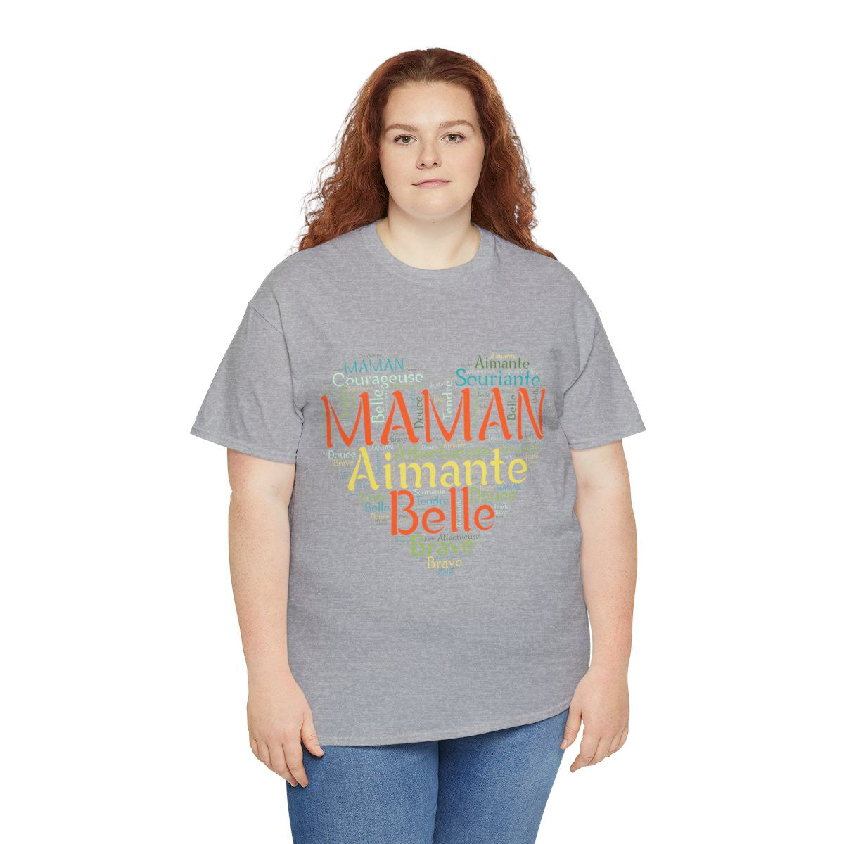 Tee shirt Femme Maman Idée cadeau fête des mères anniversaire Amour coeur