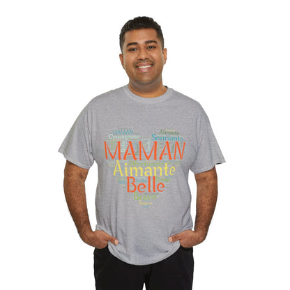 Tee shirt Femme Maman Idée cadeau fête des mères anniversaire Amour coeur